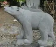 Artikelbild des Artikels “Eisbär nach rechts aus Flussstein vom Künstler gefertigt 100cm Länge “